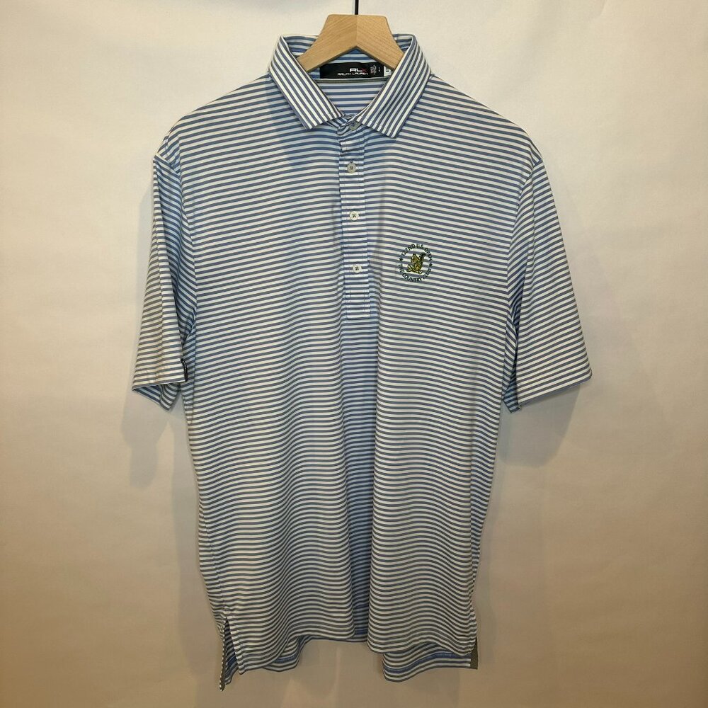RLX Ralph Lauren golf performance polo blue and white 122nd US open The Country
